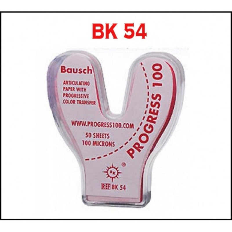 BAUSCH - Articulating Paper 100microns .008in 300pk - RED - HorseShoe Sheets