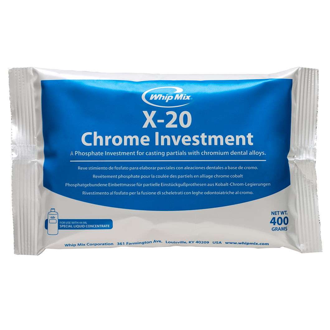 Whip Mix X-20 Chrome Investment - No Liquid - 35 lbs #330205