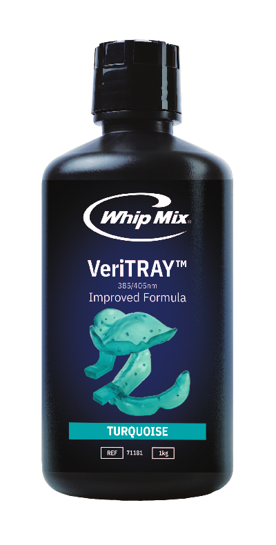 Whip Mix VeriTRAY, Turquoise Resin, 385/405  (1 kg) #71181