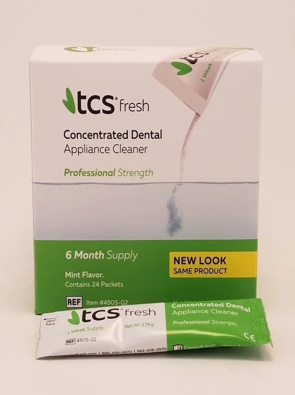 TCS Concentrated Dental Appliance Cleaner , Mint pck of 24