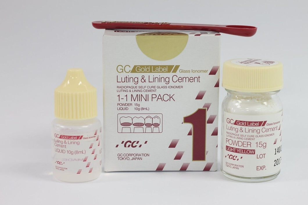 GC Fuji I  Radiopaqe Glass Ionomer Luting Cement  1.1 pk  P&L - Light Yellow